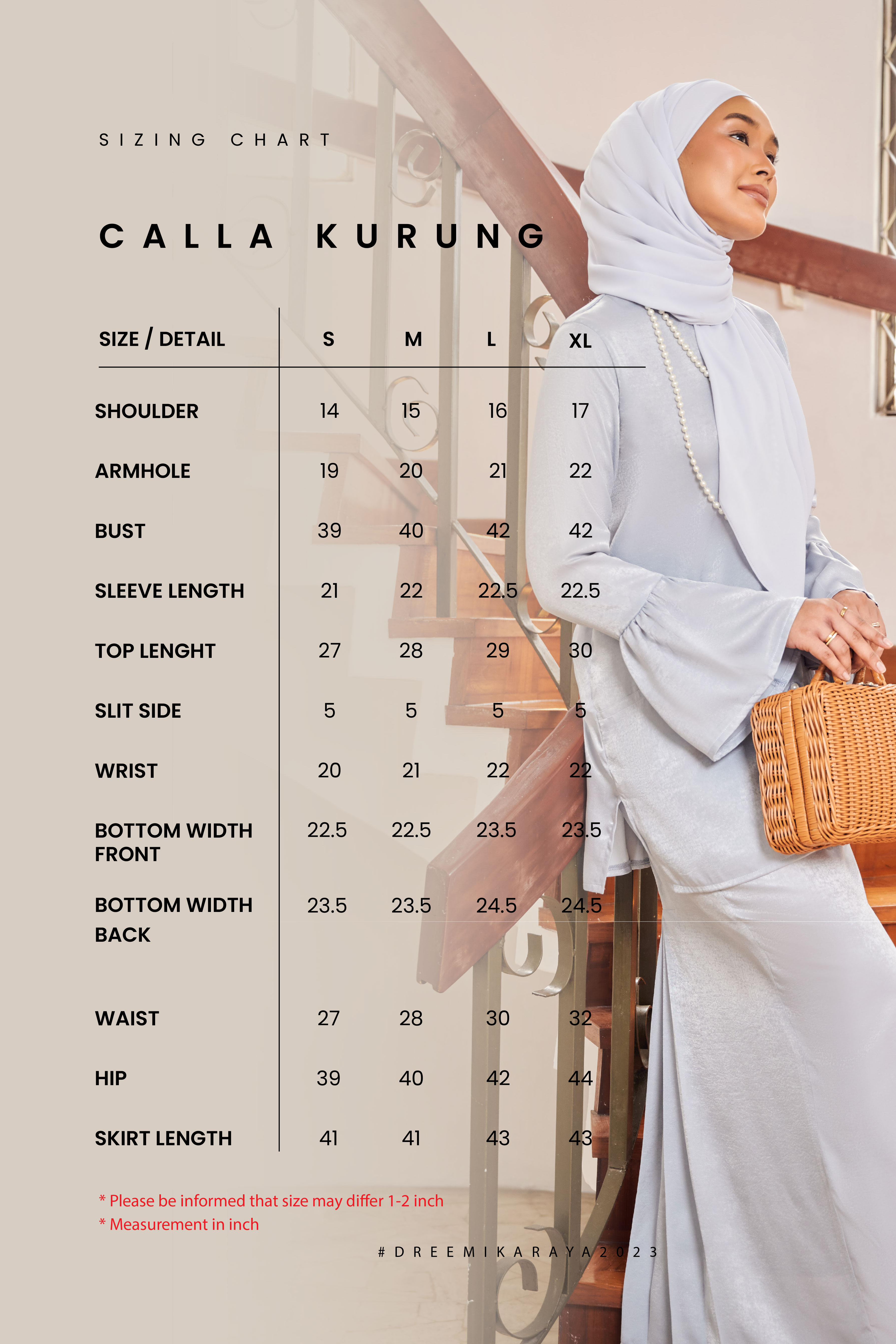 (AS-IS) Calla Kurung in Aegean [Top Only]